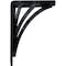 Ekena Millwork Nevio Wrought Iron Bracket, (Single center brace), Antiqued Pewter 1 1/2"W x 5 1/2"D x 8"H BKTM01X05X08SNEAPW - alternate 7